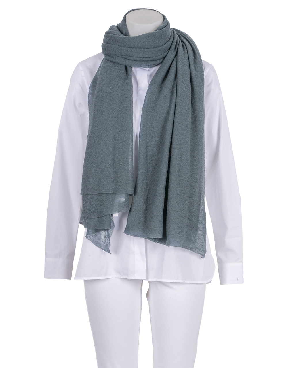 Pin1876 - by Botto Giuseppe - Cashmere Schal klein petrol