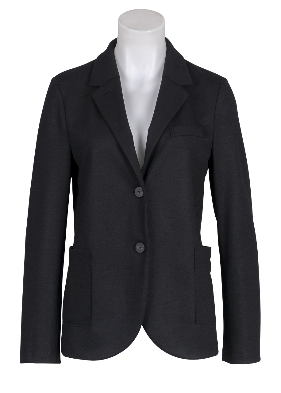 Harris Wharf London - Blazer - Jersey - Merino - Schwarz