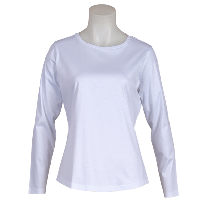 Soluzione - JerseyShirt - Langarm - Weiß
