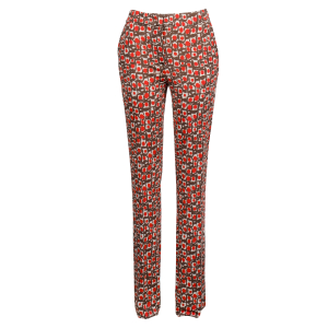 L. Pucci - JerseyHose - grafisches Muster  - Braun - Rot...