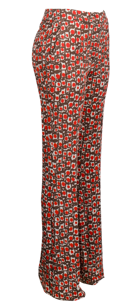 L. Pucci - JerseyHose - grafisches Muster  - Braun - Rot...