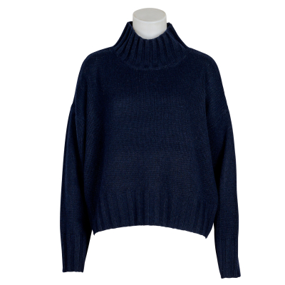 FFC - Stehkragen - Pullover - Wolle - Cashmere - Dunkelblau