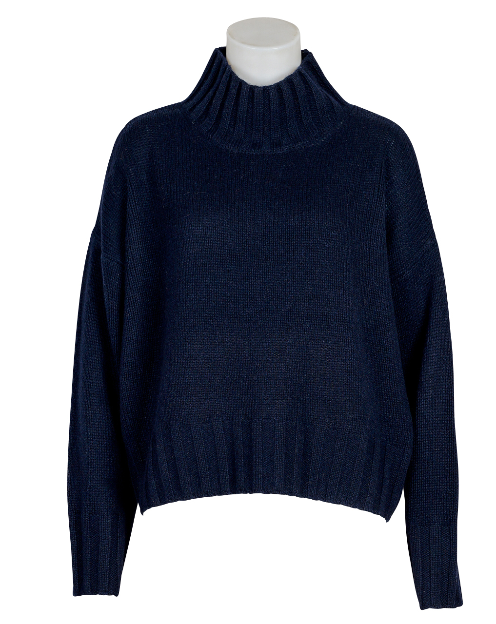 FFC - Stehkragen - Pullover - Wolle - Cashmere - Dunkelblau