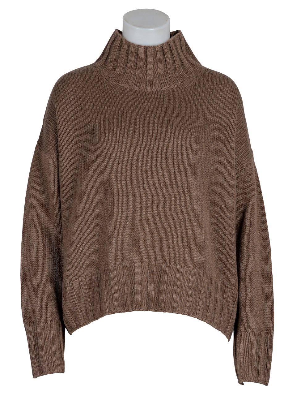 FFC - Stehkragen - Pullover - Wolle - Cashmere - cognac