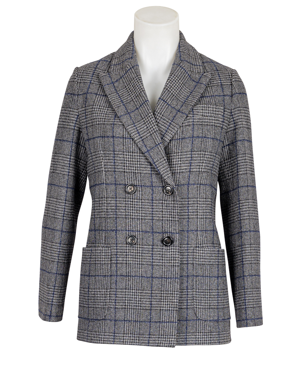 Circolo 1901 - Blazer - zweireihig - Glencheck - Blau -...