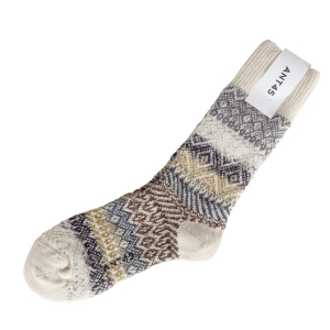 ANT45 - Socken - Queen - Ecru - Grau - Taupe - Grün