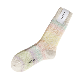 ANT45 - Socken - Queen - Ecru - Pastell Liila - Grün