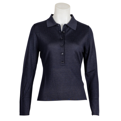 Allude - Strick - Polo - Dunkelblau