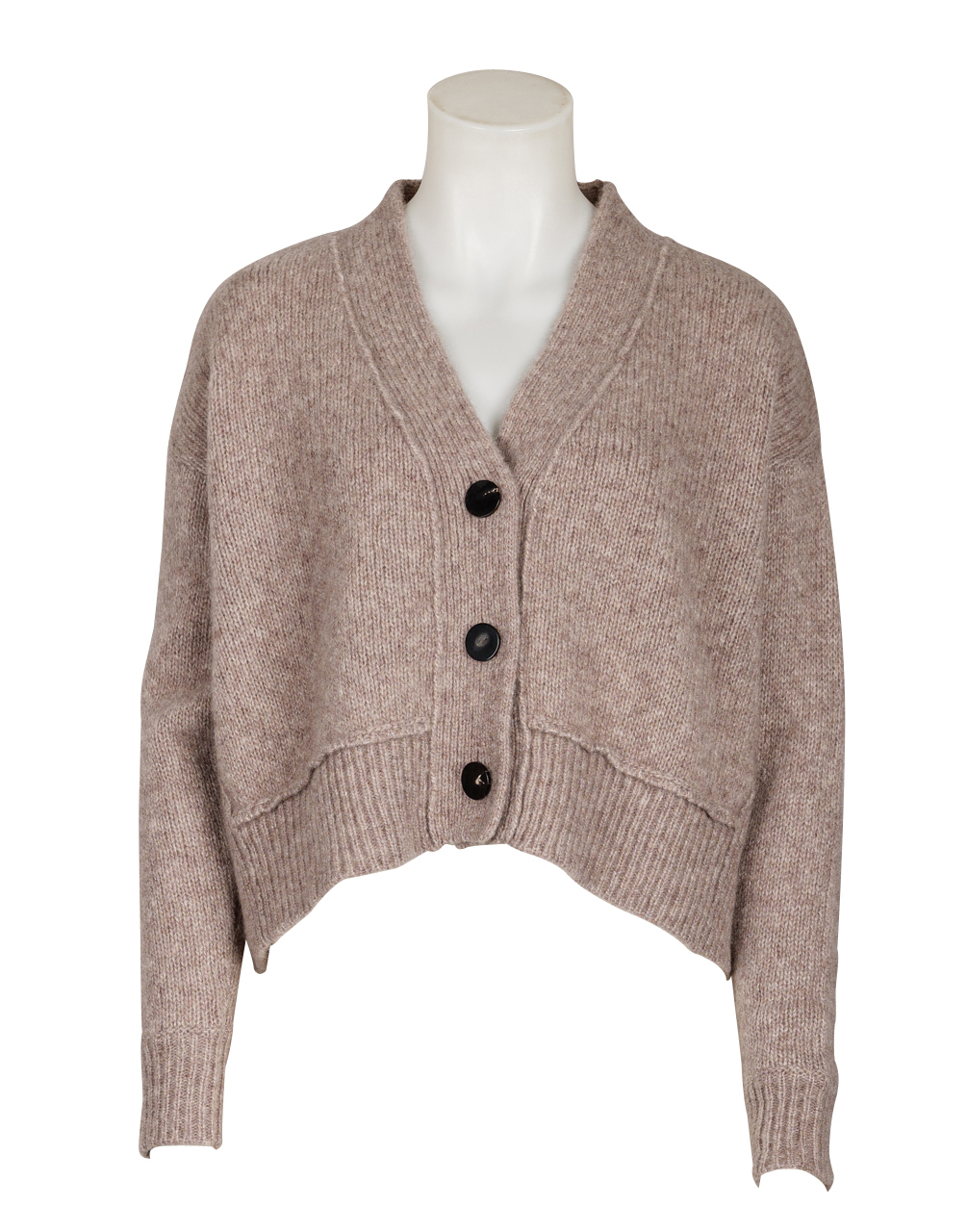 Lu Ren - Cardigan - Taupe - Melange