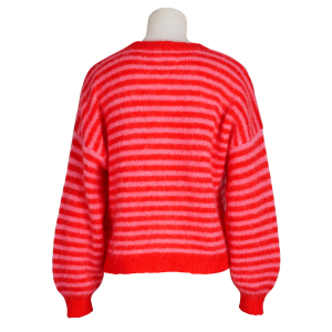 des petits hauts - Cardigan - Alvora - Rot - Pink - gestreift