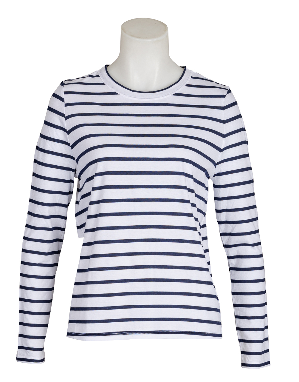 Allude - T-Shirt - Weiß - Blau - gestreift S